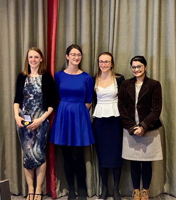 Dr Amelia Fisher(Winner of the 2023 Charles Chadwick medal), Dr Jessica Pearce, Dr Stephanie Harrison  and Dr Debamita Bhattacharjee